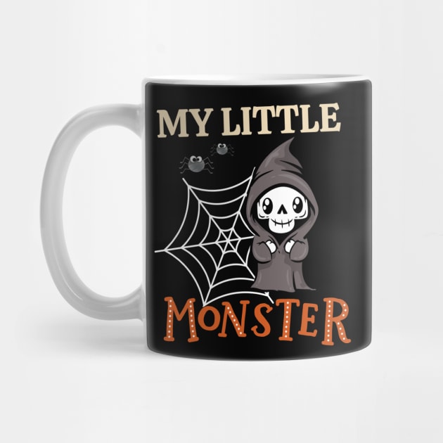 My Little Monster Funny cute Scary skull Halloween cute scary little skull by BoogieCreates